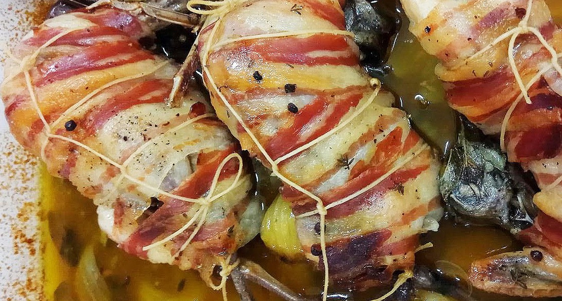 Pečene šljuke u panceti